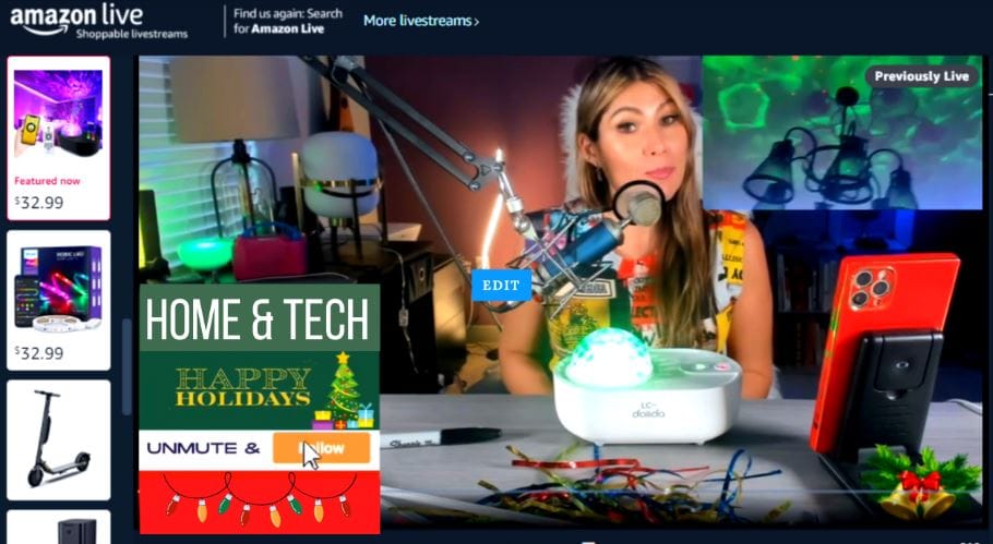 Lorna hosting Amazon Live